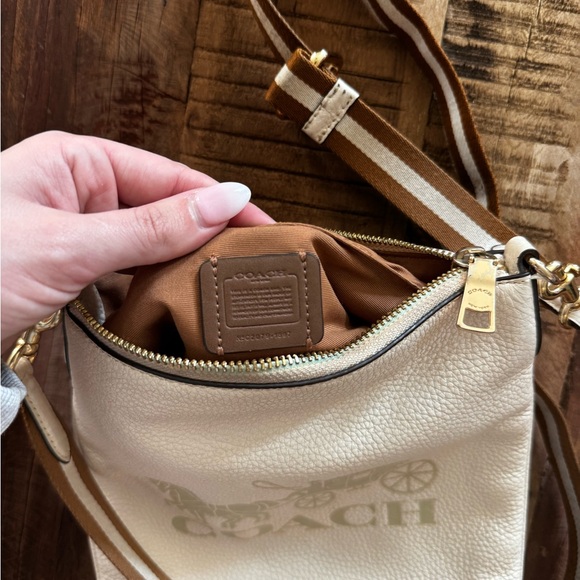 Coach Ivory Crossbody Bag with Gold Accents - Picture 3 of 3